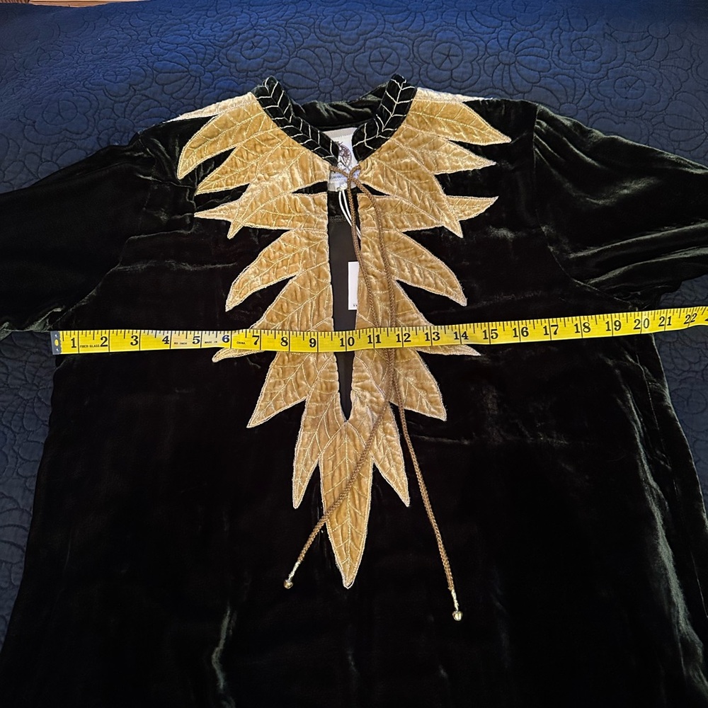 ❌Do not buy❌ For Jess❌  HTF Chasing Unicorns Green Aquarius Velvet Tunic - Picture 9 of 10